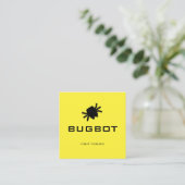 Bugbot Logo | Tech or Robotics Brand スクエア名刺 (スタンド正面)