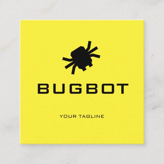 Bugbot Logo | Tech or Robotics Brand スクエア名刺 (正面)