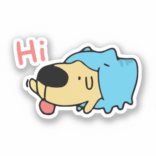 BugCat Capoo猫と犬、かわいい漫画猫 シール (正面)