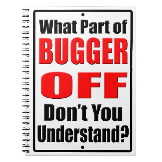 Bugger Offのどこがわからない ノートブック (正面)