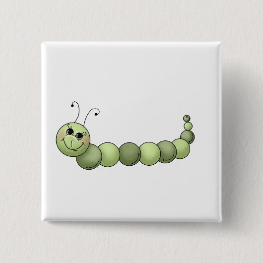 Buggin · 微笑の幼虫 缶バッジ (正面)