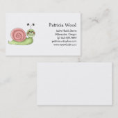 Buggin · 緑及びピンクのかたつむり 名刺 (正面/裏面)