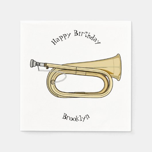 Bugleマンガイラストレーション スタンダードカクテルナプキン (正面)