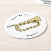 Bugleマンガイラストレーション ラウンドペーパーコースター (アングル)