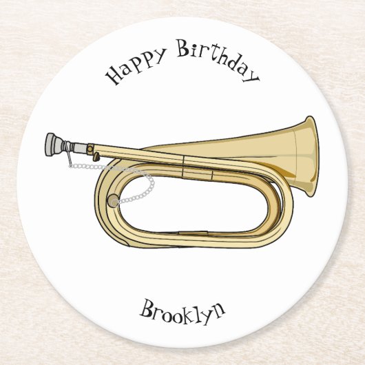 Bugleマンガイラストレーション ラウンドペーパーコースター (正面)