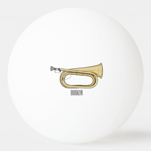 Bugleマンガイラストレーション 卓球ボール (正面)