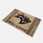 Bugling Bull Elk Welcome Doormat ドアマット (アングル)