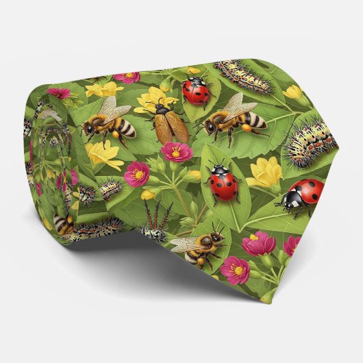 Bugs and Insects Pattern Custom Necktie ネクタイ (ロール)