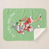 BUGS BUNNY™およびLola Mistleteeキス シェルパブランケット (正面(横))