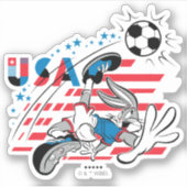 BUGS BUNNY™ アメリカ代表サッカーデザイン シール (正面)
