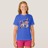 BUGS BUNNY™ アメリカ代表サッカーデザイン Tシャツ (正面フル)