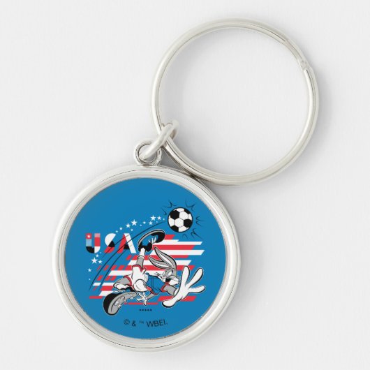 BUGS BUNNY™ アメリカ代表 サッカーグラフィック キーホルダー (正面)