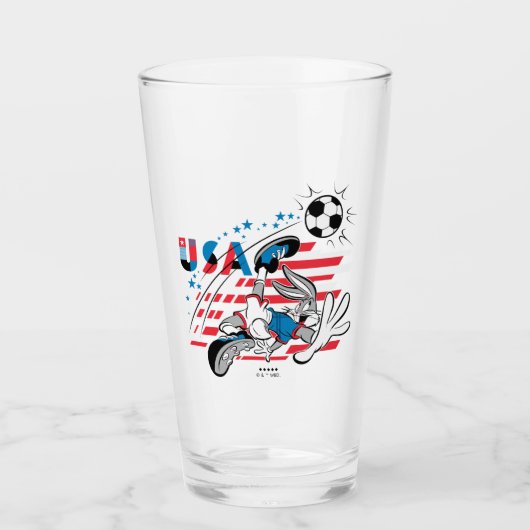 BUGS BUNNY™ アメリカ代表 サッカーグラフィック タンブラーグラス (正面)
