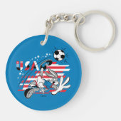 BUGS BUNNY™ アメリカ代表 サッカー グラフィック キーホルダー (裏面)