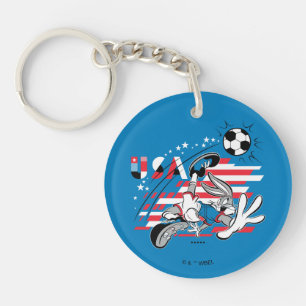 BUGS BUNNY™ アメリカ代表 サッカー グラフィック キーホルダー