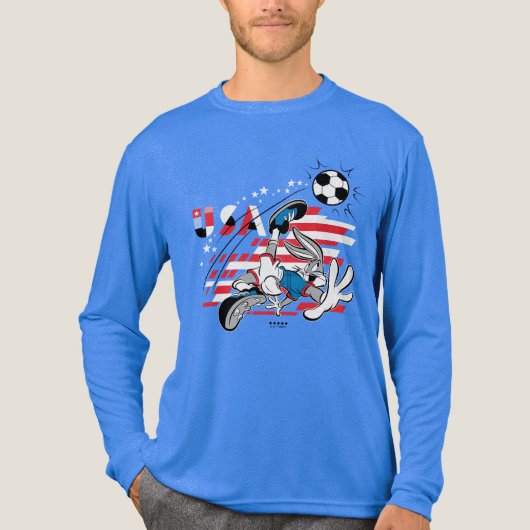 BUGS BUNNY™ アメリカ代表 サッカー グラフィック トライブレンドTシャツ (正面)