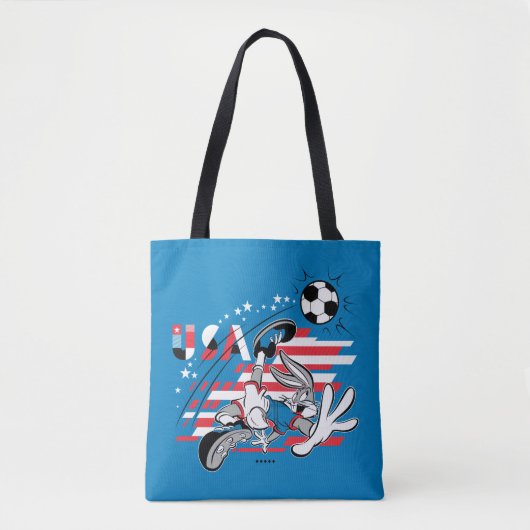 BUGS BUNNY™ アメリカ代表 サッカー グラフィック トートバッグ (正面)