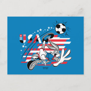 BUGS BUNNY™ アメリカ代表 サッカー グラフィック ポストカード
