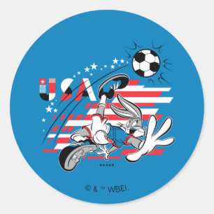 BUGS BUNNY™ アメリカ代表 サッカー グラフィック ラウンドシール
