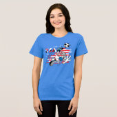 BUGS BUNNY™ アメリカ合衆国代表 サッカー グラフィック トライブレンドTシャツ (正面全面)