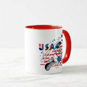 BUGS BUNNY™ チームUSAサッカー グラフィック マグカップ (正面右)
