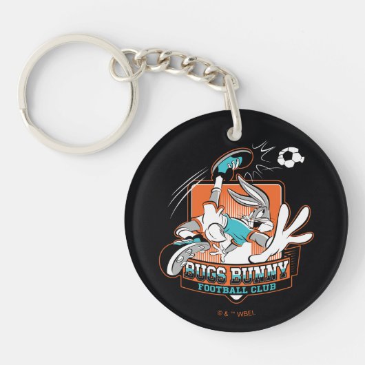 BUGS BUNNY™ フットボールクラブ バッジ キーホルダー (正面)