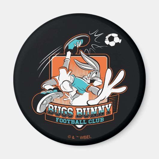 BUGS BUNNY™ フットボールクラブ バッジ マグネット (正面)