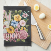 BUGS BUNNY™ フラワーステッチグラフィック キッチンタオル (四つ折り)