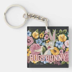 BUGS BUNNY™ フラワーステッチグラフィック キーホルダー