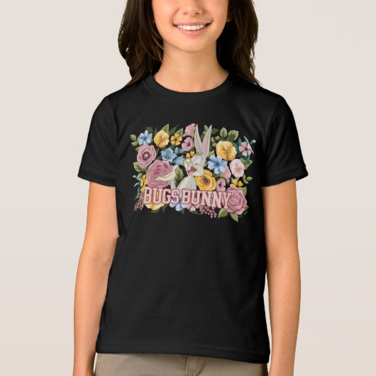 BUGS BUNNY™ フラワーステッチグラフィック トライブレンドTシャツ (正面)