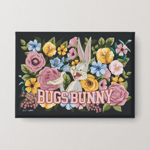 BUGS BUNNY™ フラワーステッチグラフィック 缶バッジ