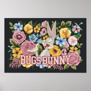 BUGS BUNNY™ フローラル刺繍グラフィック ポスター