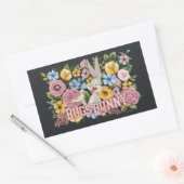 BUGS BUNNY™ フローラル刺繍グラフィック 長方形シール (封筒)