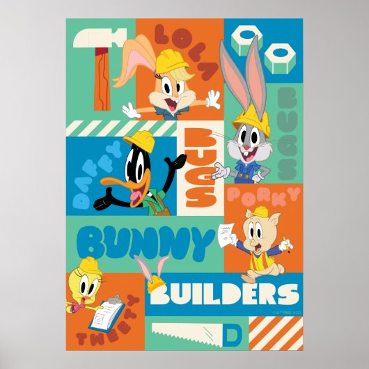 BUGS BUNNY BUILDERS™|キャラクター格子柄 ポスター (正面)