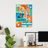 BUGS BUNNY BUILDERS™|キャラクター格子柄 ポスター (ホームオフィス)