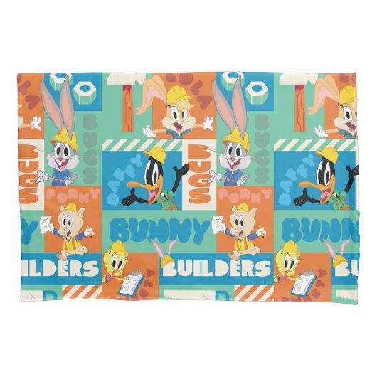 BUGS BUNNY BUILDERS™|キャラクター格子柄 枕カバー (正面)
