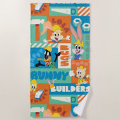 BUGS BUNNY BUILDERS™|キャラクター格子模様 ビーチタオル (正面)