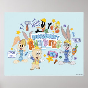 BUGS BUNNY BUILDERS™ グループスケッチアート ポスター