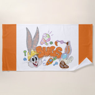 BUGS BUNNY BUILDERS™  バッグス・バニー™ スケッチアート ビーチタオル