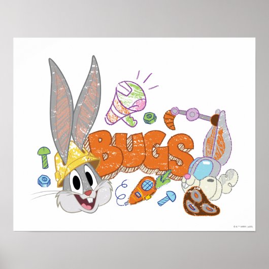 BUGS BUNNY BUILDERS™| バッグス・バニー™ スケッチアート ポスター (正面)