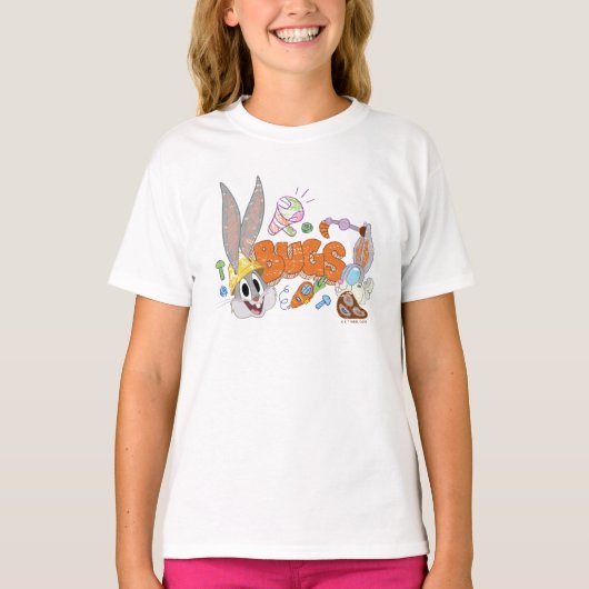 BUGS BUNNY BUILDERS™| バニーさんのスケッチアート Tシャツ (正面)