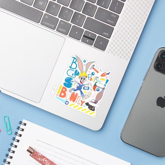 BUGS BUNNY BUILDERS™| バニーバグズ™ の仕事道具 シール (ノートパソコンとiPhone)