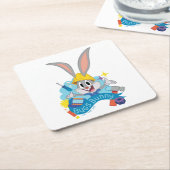 BUGS BUNNY BUILDERS™| バニーバグズ™ キャラクターアート スクエアペーパーコースター (アングル)
