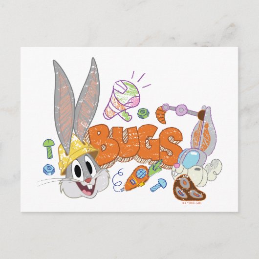 BUGS BUNNY BUILDERS™| バニーバグズ™ スケッチアート ポストカード (正面)