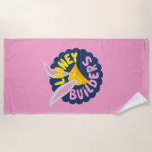 BUGS BUNNY BUILDERS™| ヘルメットスカラップロゴ ビーチタオル (正面)