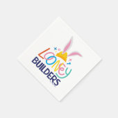 BUGS BUNNY BUILDERS™| ヘルメット積み重ねロゴ スタンダードカクテルナプキン (角)