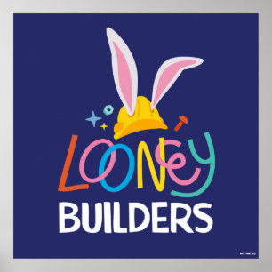 BUGS BUNNY BUILDERS™ ヘルメット積み重ねロゴ ポスター