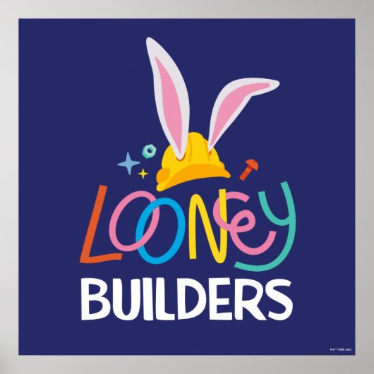 BUGS BUNNY BUILDERS™| ヘルメット積み重ねロゴ ポスター (正面)
