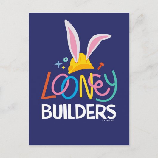 BUGS BUNNY BUILDERS™| ヘルメット積み重ねロゴ ポストカード (正面)