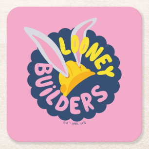BUGS BUNNY BUILDERS™ ヘルメット スカラップロゴ スクエアペーパーコースター